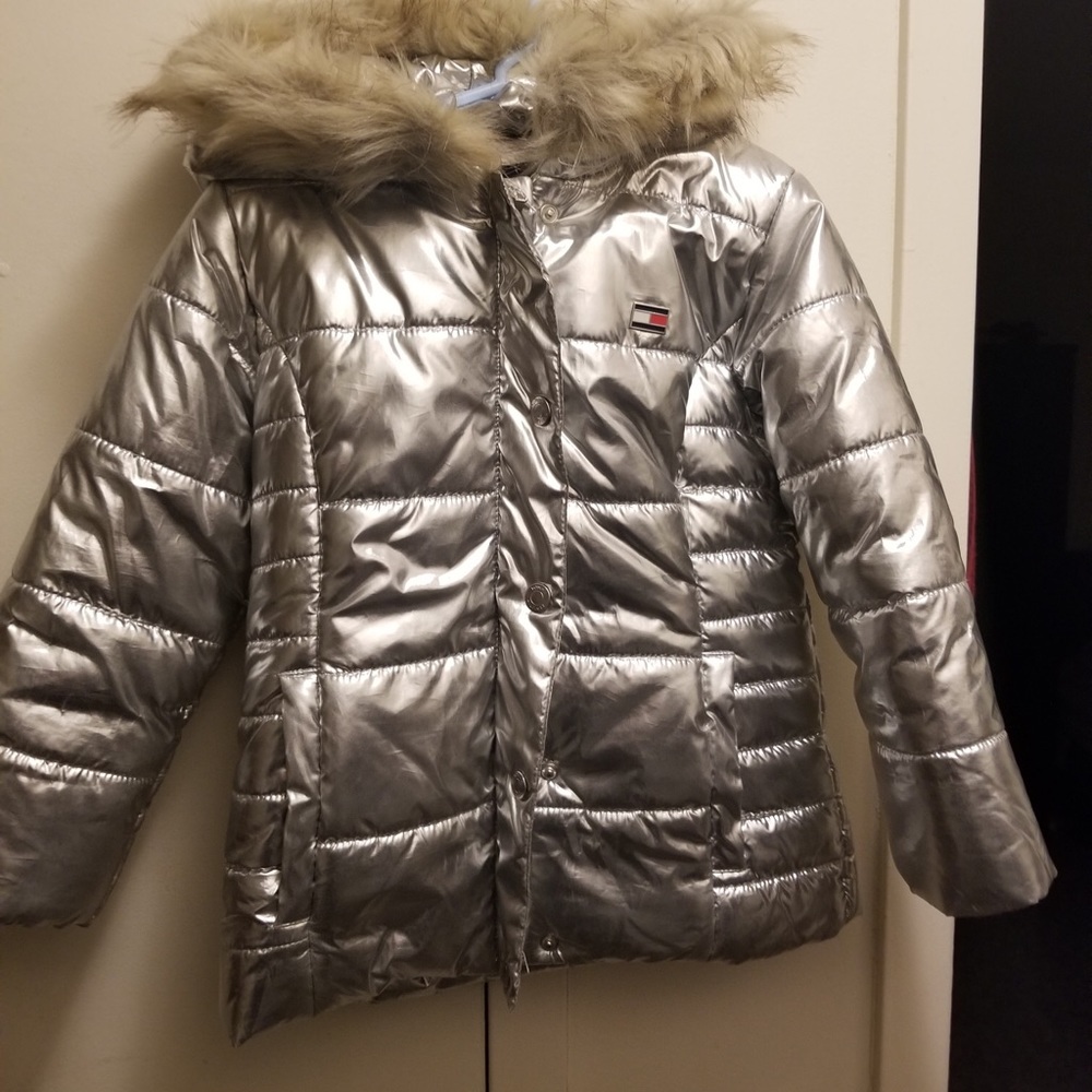 Kids Silver Tommy Hilfiger Coat